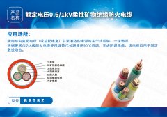 新型防火电缆系列BBTRZ